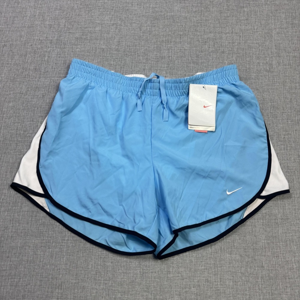 Nike Running Shorts Womens Small Blue Lined 3 Inseam Elastic Waist Drawstring